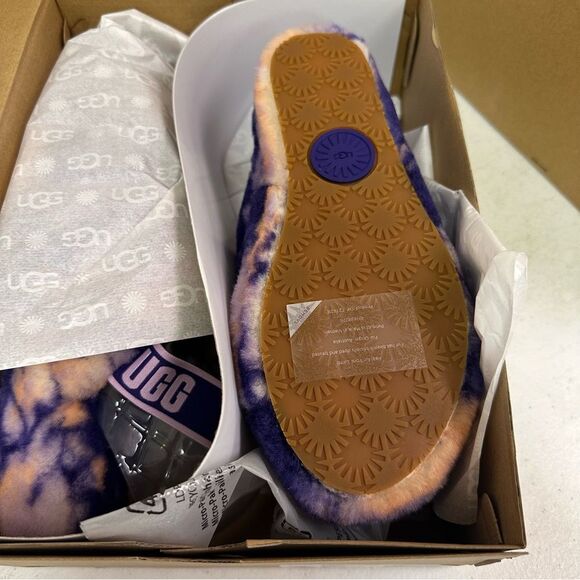 New Ugg Fluff Yeah Slide Marble Violet Night - Picture 5 of 6